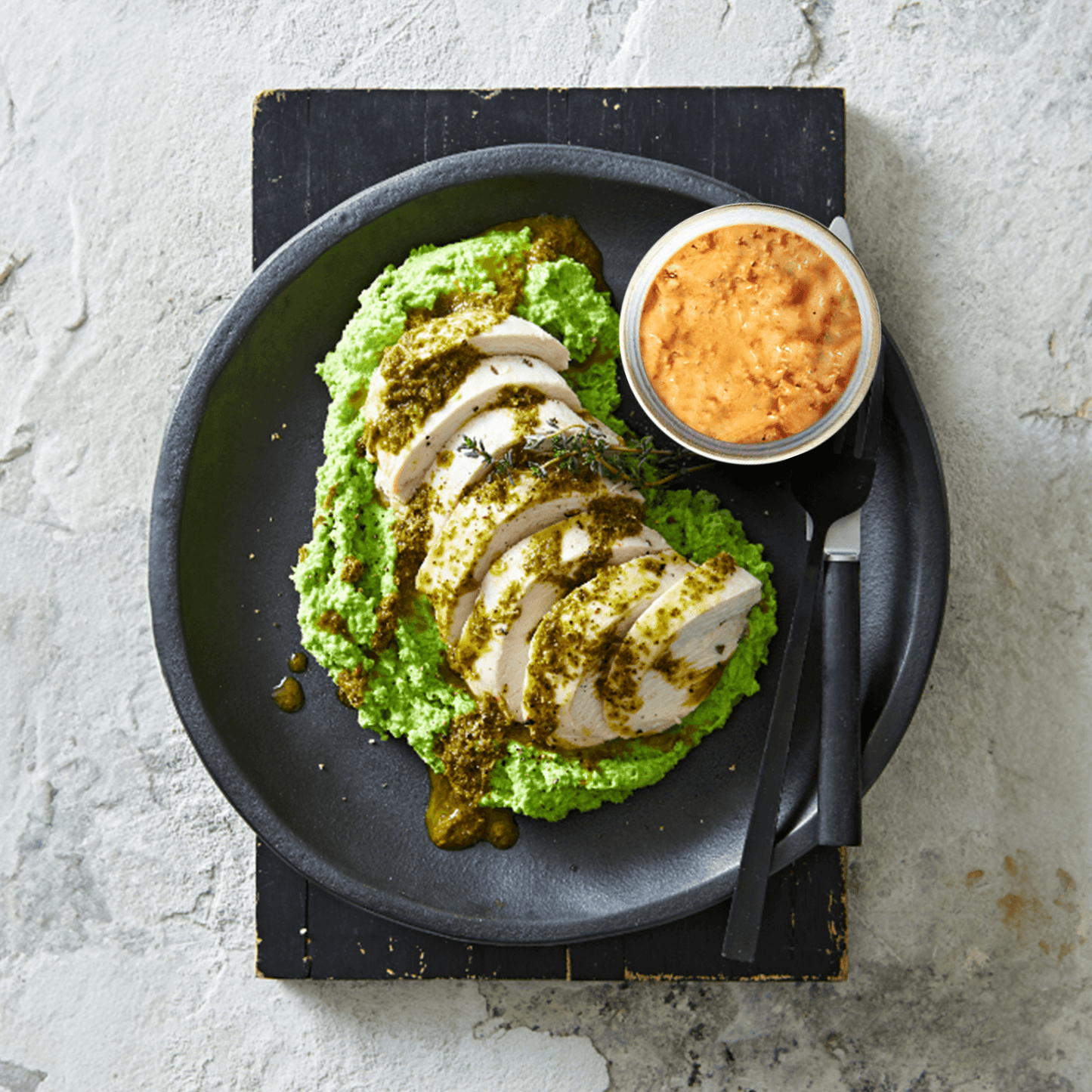 Tuscan Chicken & Pea Mash